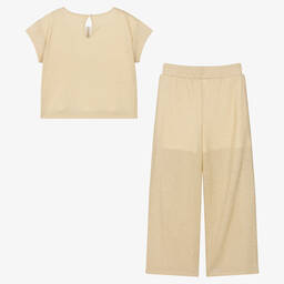 iDO Для младших-Золотистый топ и брюки с люрексом | Childrensalon Outlet