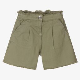 iDO Для младших-Зеленые хлопковые шорты для девочек | Childrensalon Outlet