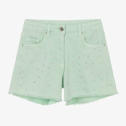 iDO Для младших-Girls Green Rhinestone Denim Shorts | Childrensalon Outlet