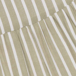 iDO Junior-Girls Green & White Stripe Dress | Childrensalon Outlet