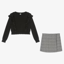 iDO Для младших-Топ и серая юбка-шорты для девочек | Childrensalon Outlet