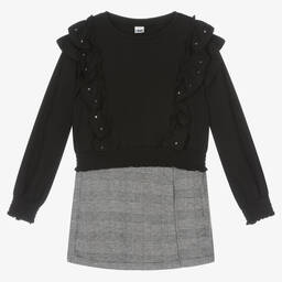 iDO Для младших-Топ и серая юбка-шорты для девочек | Childrensalon Outlet