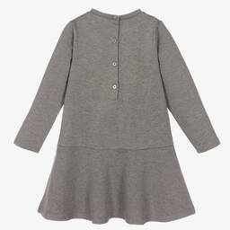 iDO Малыши-Серое платье из джерси с медвежонком для девочек | Childrensalon Outlet