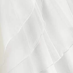 iDO Junior-Girls Ivory Chiffon & Satin Dress | Childrensalon Outlet