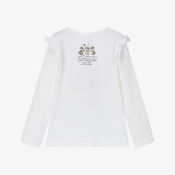 iDO Малыши-Кремовая футболка Chip & Dale для девочек | Childrensalon Outlet
