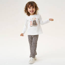 iDO Малыши-Girls Ivory Cotton Best Friend Top | Childrensalon Outlet