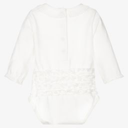 iDO Mini-Girls Ivory Cotton Bodysuit | Childrensalon Outlet