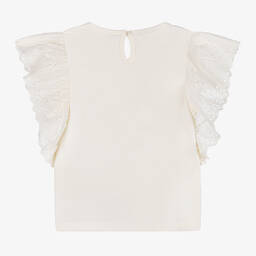 iDO Baby-Girls Ivory Cotton Disney T-Shirt | Childrensalon Outlet