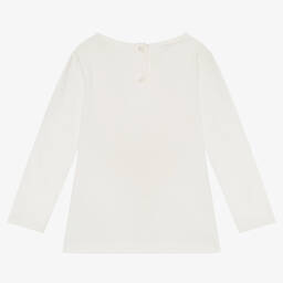 iDO Малыши-Кремовый хлопковый топ с сердцем | Childrensalon Outlet