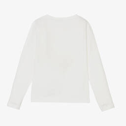 iDO Junior-توب قطن جيرسي لون عاجي للبنات | Childrensalon Outlet