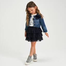 iDO Малыши-Кремовая футболка из хлопка для девочек | Childrensalon Outlet