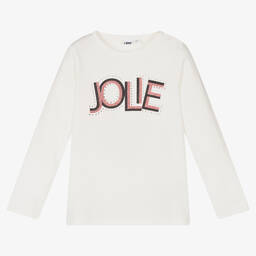 iDO Baby-Girls Ivory Cotton Top | Childrensalon Outlet