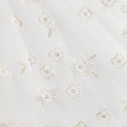 iDO Junior-Girls Ivory Floral Tulle Dress | Childrensalon Outlet