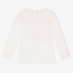 iDO Baby-Girls Ivory Sequin Cat Top | Childrensalon Outlet