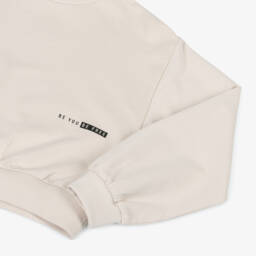 iDO Для младших-Кремовый хлопковый топ с надписью для девочек | Childrensalon Outlet