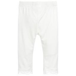 iDO Baby-ليغنغز فيسكوز و دانتيل لون عاجي للبنات | Childrensalon Outlet