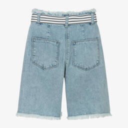 iDO Junior-طقم شورت دنيم فاتح للبنات بحواف ممزقة | Childrensalon Outlet