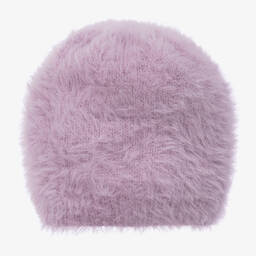 iDO Baby-Girls Lilac Purple Fluffy Beanie Hat | Childrensalon Outlet