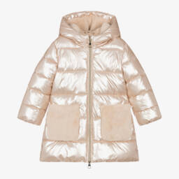 iDO Малыши-Girls Metallic Padded Hooded Coat | Childrensalon Outlet
