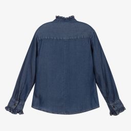 آي دو Junior-بلوز ليوسيل شامبري لون أزرق للبنات | Childrensalon Outlet