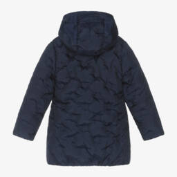 iDO Малыши-Синее пальто с капюшоном для девочек | Childrensalon Outlet