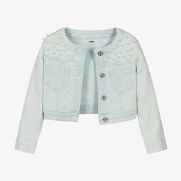 iDO Junior-Girls Pale Blue Denim Jacket | Childrensalon Outlet