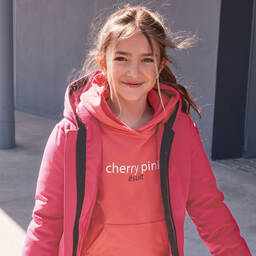 iDO Junior-Girls Pink & Black Jacket  | Childrensalon Outlet