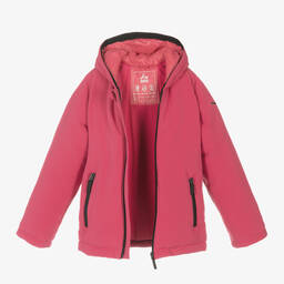 iDO Junior-Girls Pink & Black Jacket  | Childrensalon Outlet