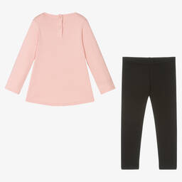 iDO Малыши-Розовый топ и черные легинсы для девочек | Childrensalon Outlet