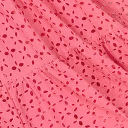 iDO Junior-فستان قطن برودوري لون زهري | Childrensalon Outlet