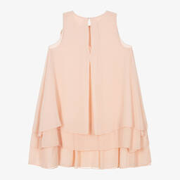 iDO Junior-Girls Pink Chiffon Flower Dress | Childrensalon Outlet