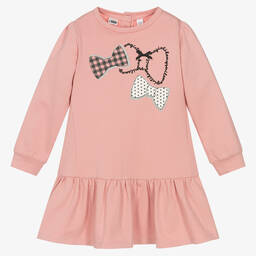 iDO Малыши-Розовое хлопковое платье с бантиками | Childrensalon Outlet