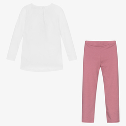 iDO Baby-Girls Pink Cotton Leggings Set | Childrensalon Outlet