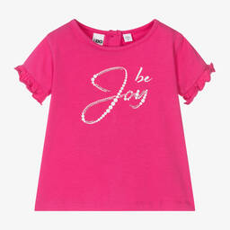 iDO Baby-Girls Pink Cotton T-Shirt | Childrensalon Outlet