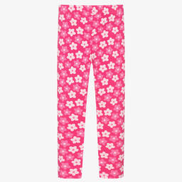 iDO Малыши-Розовые хлопковые легинсы в цветочек | Childrensalon Outlet