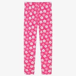 iDO Малыши-Розовые хлопковые легинсы в цветочек | Childrensalon Outlet