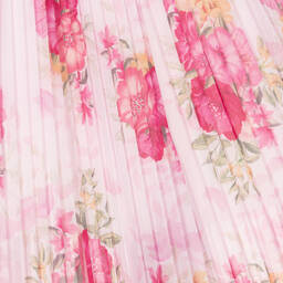 iDO Для младших-Girls Pink Floral Crêpe Chiffon Jumpsuit | Childrensalon Outlet