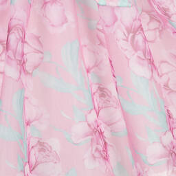 iDO Baby-Girls Pink Floral Organza Dress | Childrensalon Outlet