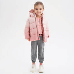 iDO Baby-Girls Pink Ombré Puffer Jacket | Childrensalon Outlet