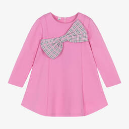 iDO Baby-فستان فيونكة فيسكوز لون زهري | Childrensalon Outlet