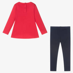 iDO Малыши-Красный топ и синие легинсы для девочек | Childrensalon Outlet