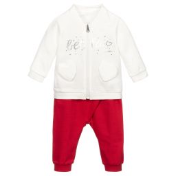 iDO Мини-Girls Red & White Tracksuit | Childrensalon Outlet