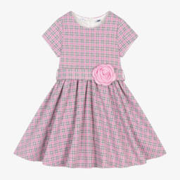 iDO Baby-Girls Short Sleeve Check Dress | Childrensalon Outlet
