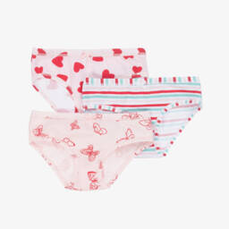 iDO Junior-Girls' Soft Pink Cotton Briefs Trio | Childrensalon Outlet