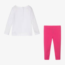 iDO Baby-Girls Soft Pink & White Legging Duo | Childrensalon Outlet