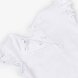 iDO Baby-Girls Sparkling White Cotton Tee | Childrensalon Outlet