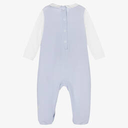 آي دو Mini-بيبي غرو قطن جيرسي مقلم لون أبيض وأزرق | Childrensalon Outlet