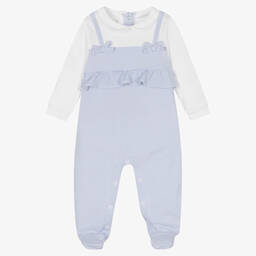 آي دو Mini-بيبي غرو قطن جيرسي مقلم لون أبيض وأزرق | Childrensalon Outlet