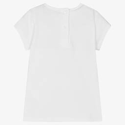 iDO Малыши-Белая хлопковая футболка с бабочкой | Childrensalon Outlet