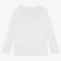 iDO Малыши-Белый хлопковый топ с бабочками | Childrensalon Outlet